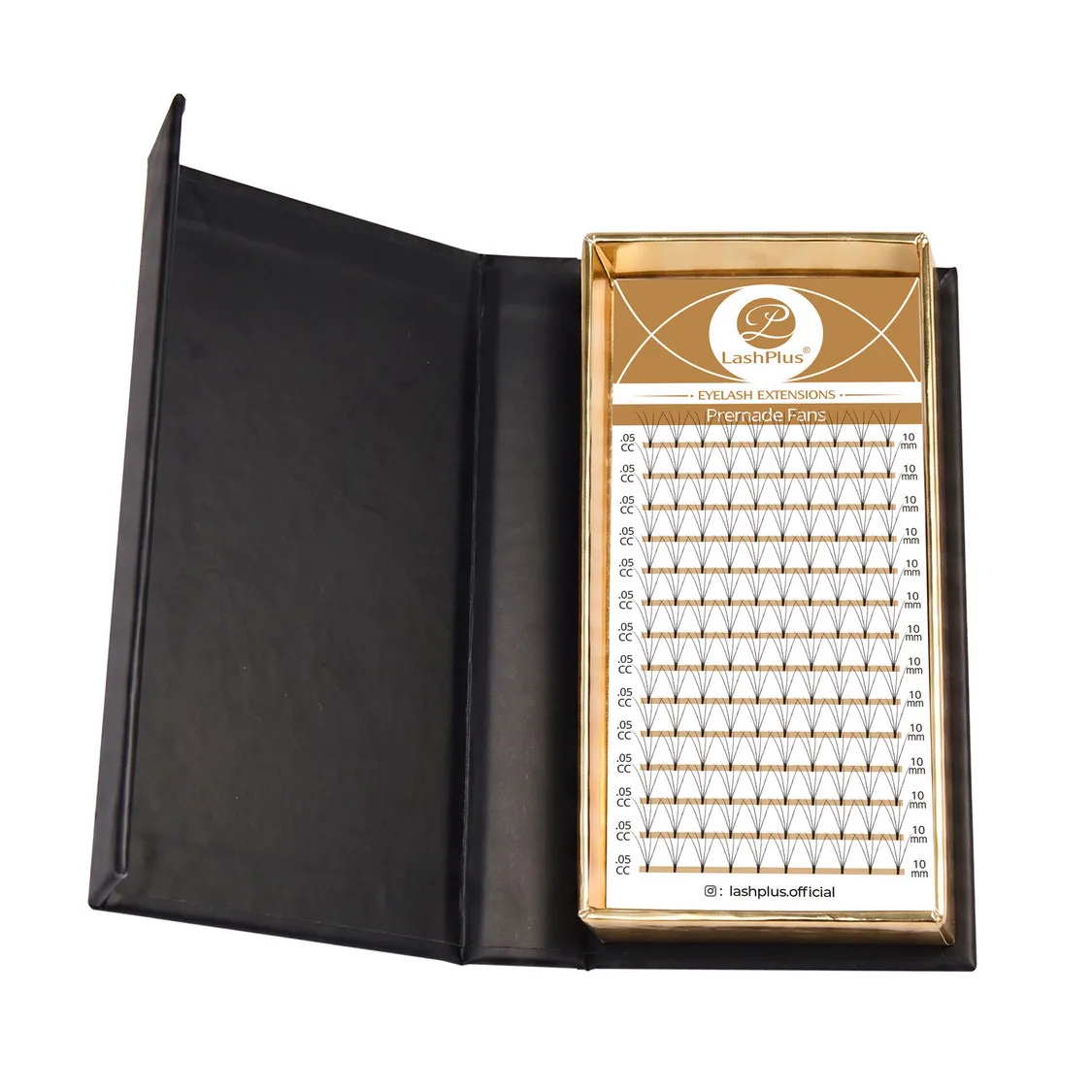 Boxed private-label Premade Fans Lash Extensions tray