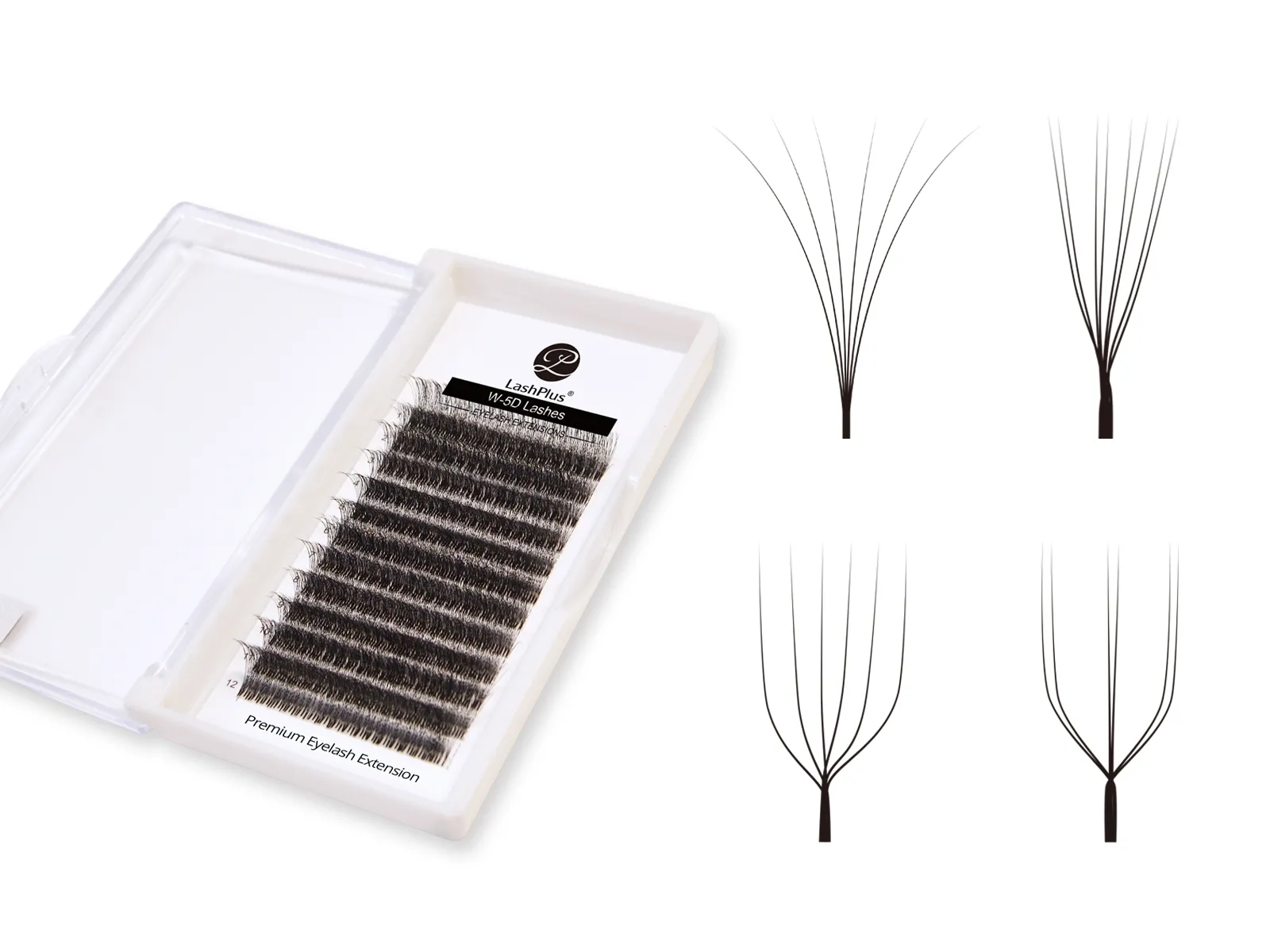 LashPlus YY / W clover (camellia) premade volume fans