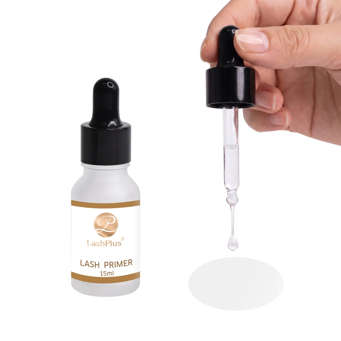 LashPlus lash primer 15ml dropper bottle, private-label lash extension pre-treatment
